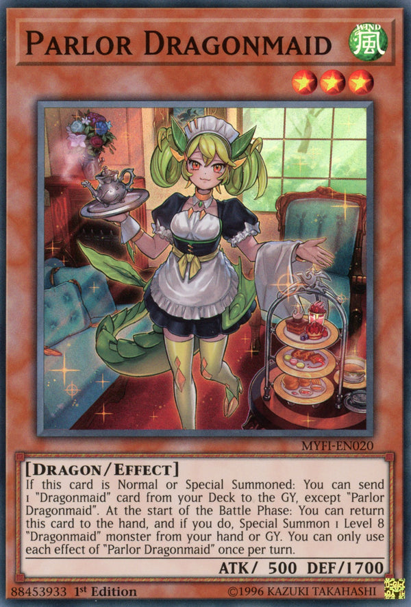 MYFI-EN020 - Parlor Dragonmaid - Super Rare - Effect Monster - 1st Edition - Mystic Fighters