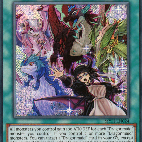 MYFI-EN024 - Dragonmaid Welcome - Secret Rare - Continuous Spell - 1st