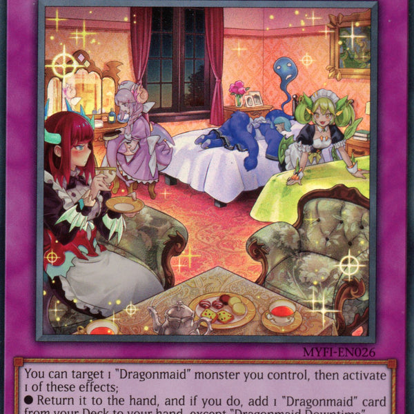 MYFI-EN026 - Dragonmaid Downtime - Super Rare - Continuous Trap - 1st MYFI-EN026 - Dragonmaid Downtime - Super Rare - Continuous Trap - 1st