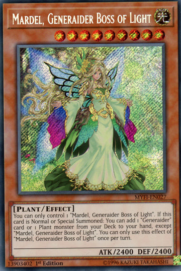 MYFI-EN027 - Mardel, Generaider Boss of Light - Secret Rare - Mystic Fighters - 1st Edition