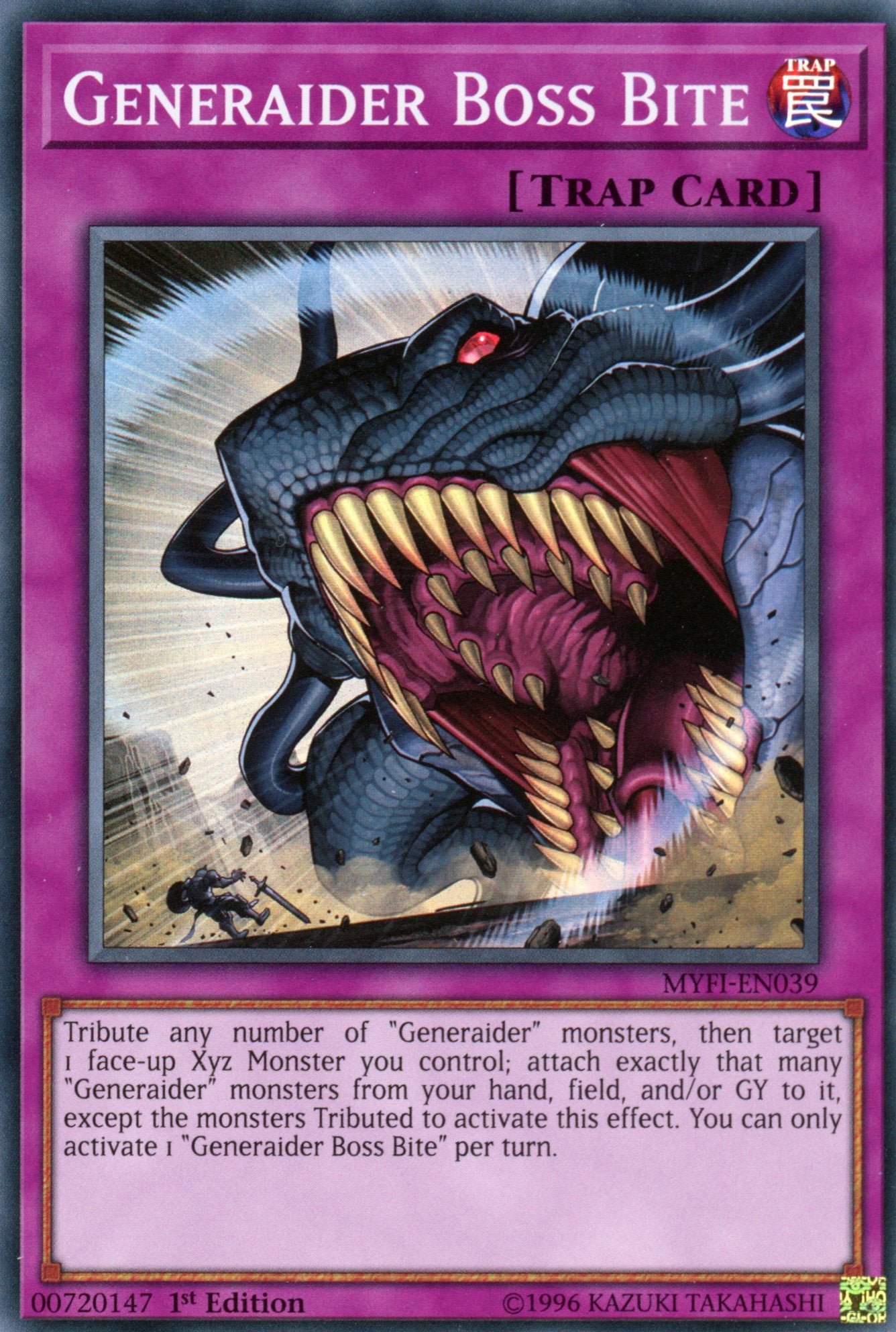 MYFI-EN039 - Generaider Boss Bite - Super Rare - Normal Trap - 1st Edition - Mystic Fighters