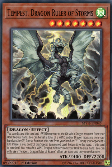 MYFI-EN045 - Tempest, Dragon Ruler of Storms - Super Rare - Mystic Fighters - 1st Edition