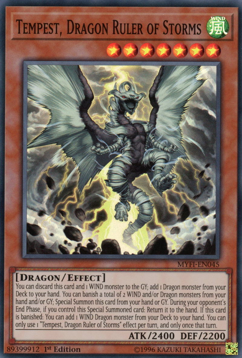 MYFI-EN045 - Tempest, Dragon Ruler of Storms - Super Rare - Effect Monster - 1st Edition - Mystic Fighters