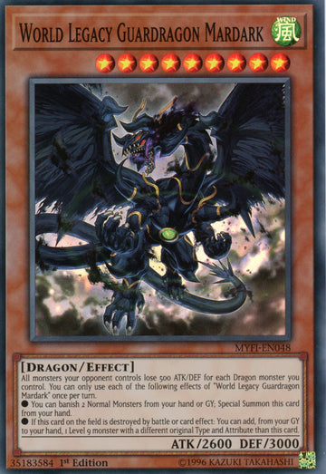 MYFI-EN048 - World Legacy Guardragon Mardark - Super Rare - Mystic Fighters - 1st Edition