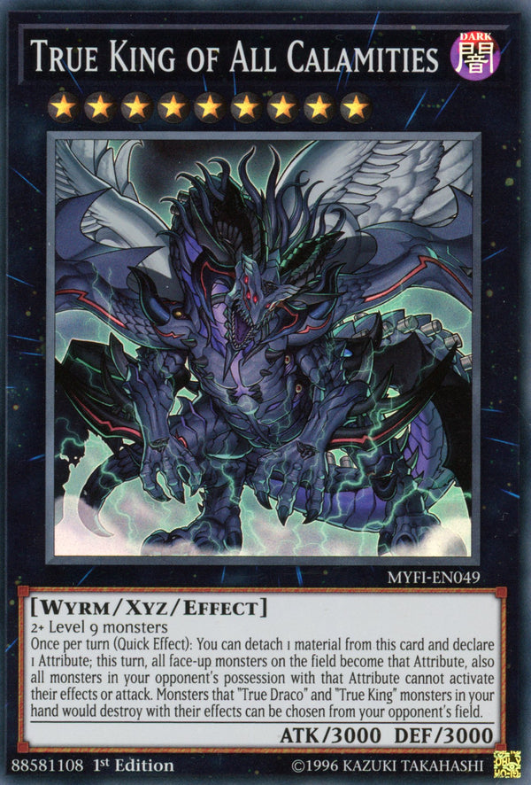 MYFI-EN049 - True King of All Calamities - Super Rare - Effect Xyz Monster - 1st Edition - Mystic Fighters