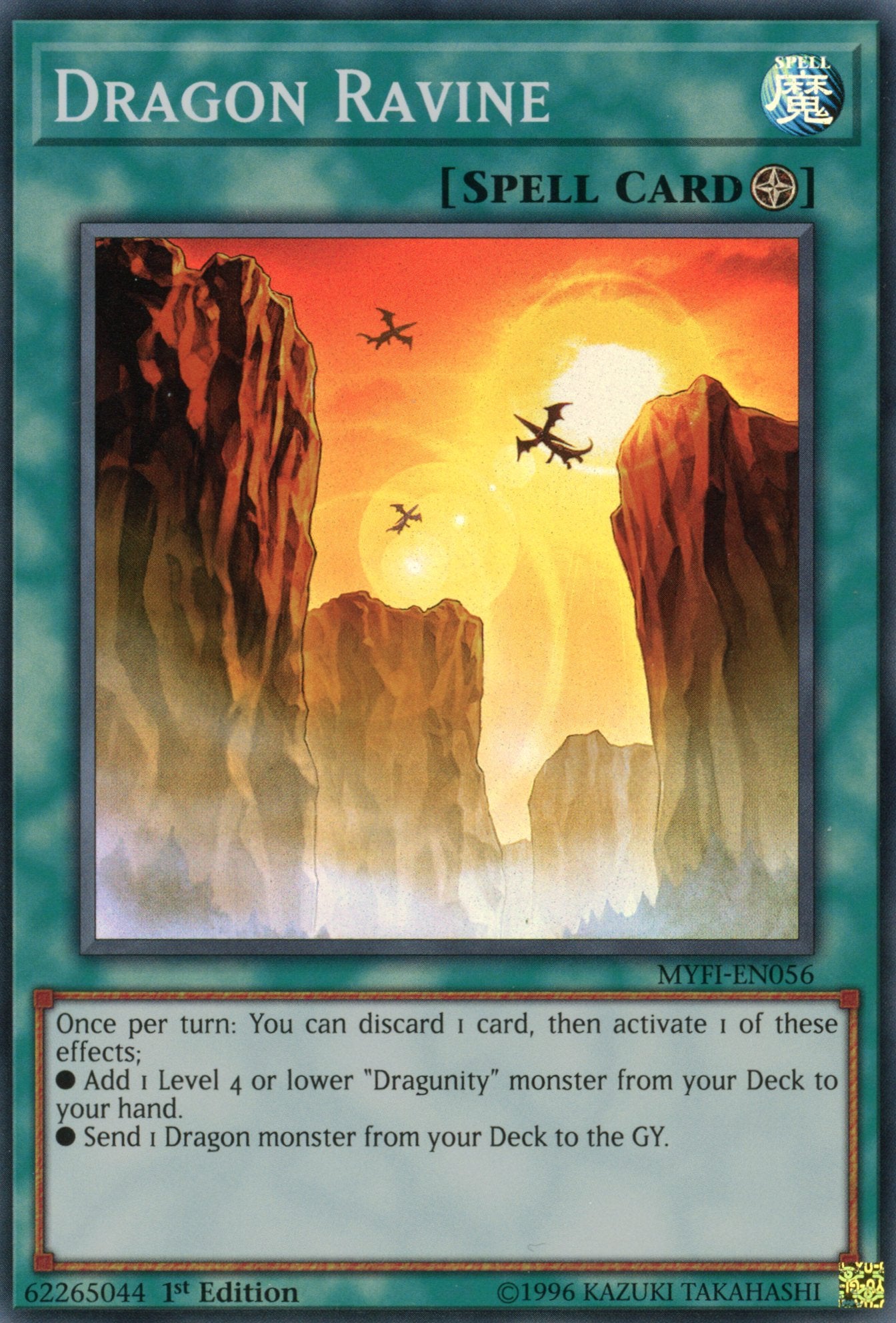 MYFI-EN056 - Dragon Ravine - Super Rare - Field Spell - 1st Edition - Mystic Fighters