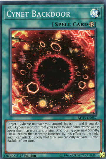 MYFI-EN057 - Cynet Backdoor - Super Rare - Mystic Fighters - 1st Edition
