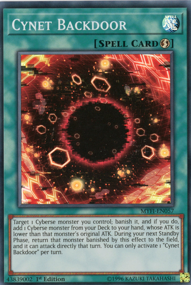 MYFI-EN057 - Cynet Backdoor - Super Rare - Quick-Play Spell - 1st Edition - Mystic Fighters