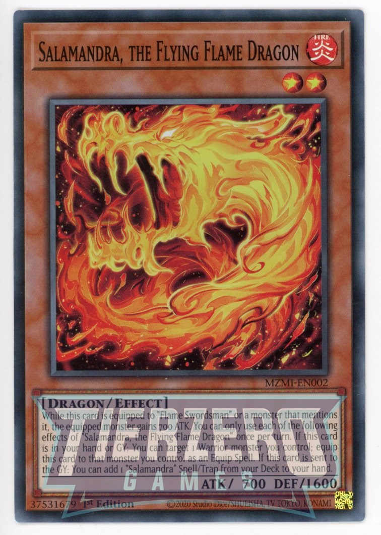 MZMI-EN002 - Salamandra, the Flying Flame Dragon - Super Rare - Effect Monster - Maze of Millenia