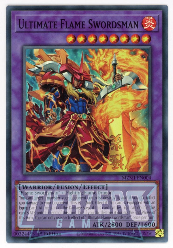 MZMI-EN004 - Ultimate Flame Swordsman - Super Rare - Effect Fusion Monster - Maze of Millenia