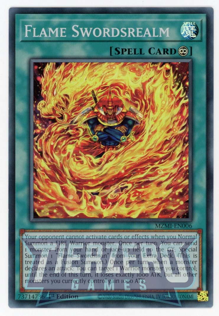 MZMI-EN006 - Flame Swordsrealm - Super Rare - Continuous Spell - Maze of Millenia