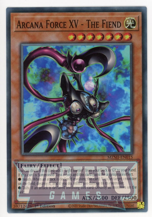MZMI-EN015 - Arcana Force XV - The Fiend - Super Rare - Effect Monster - Maze of Millenia
