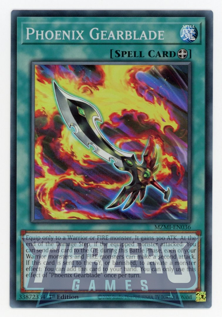 MZMI-EN036 - Phoenix Gearblade - Super Rare - Equip Spell - Maze of Millenia