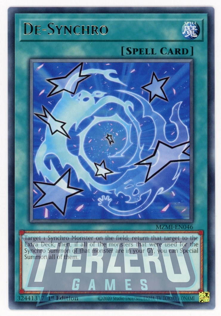 MZMI-EN046 - De-Synchro - Rare - Normal Spell - Maze of Millenia