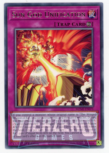 MZMI-EN071 - Sun God Unification - Rare - Maze of Millennia