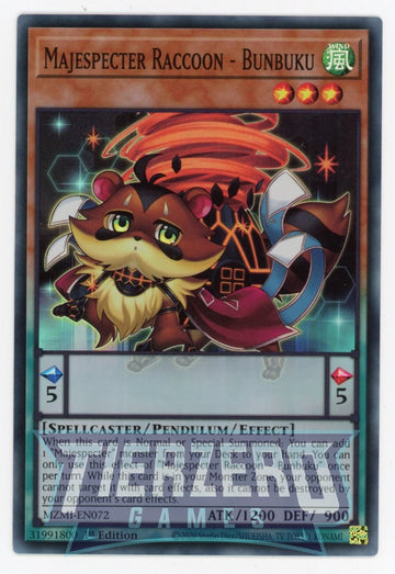 MZMI-EN072 - Majespecter Raccoon - Bunbuku - Super Rare - Maze of Millennia