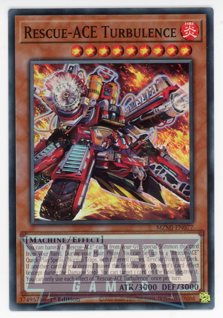 MZMI-EN077 - Rescue-ACE Turbulence - Super Rare - Effect Monster - Maze of Millenia