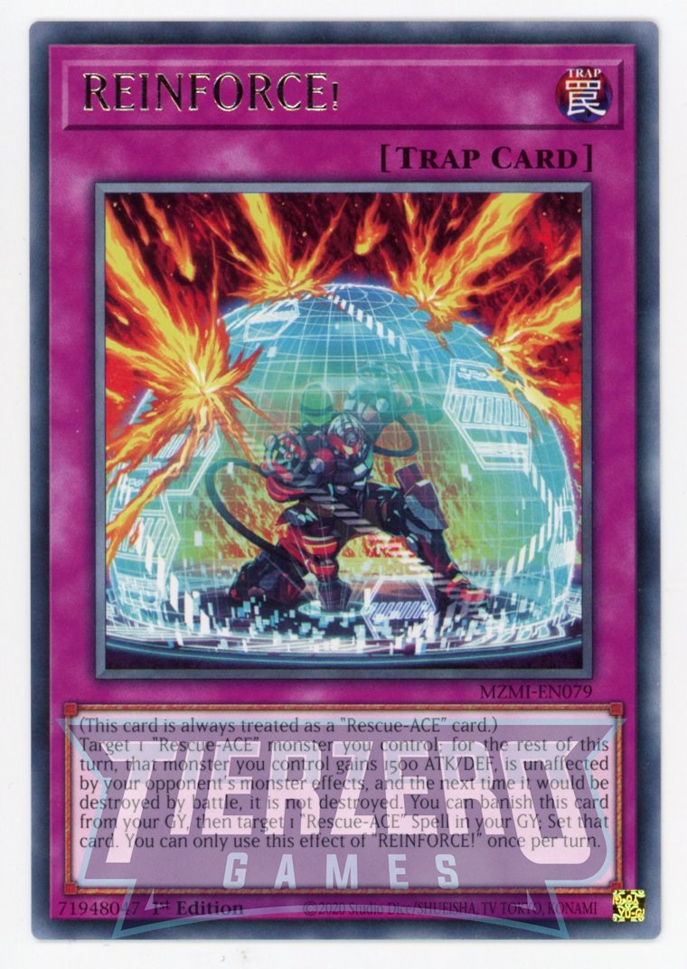 MZMI-EN079 - REINFORCE! - Rare - Normal Trap - Maze of Millenia