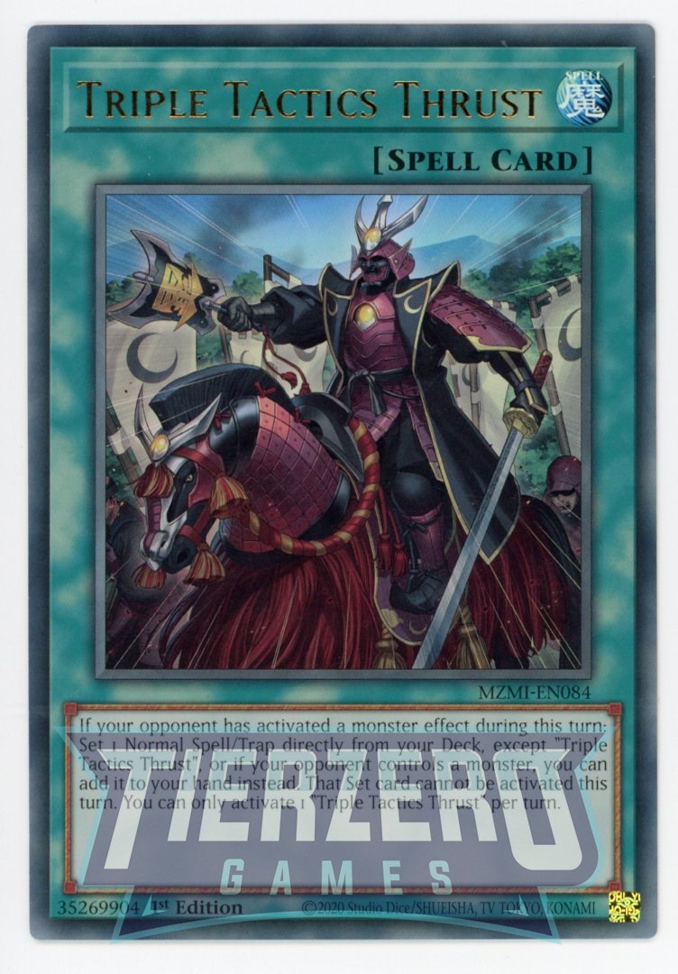 MZMI-EN084 - Triple Tactics Thrust - Ultra Rare - Normal Spell - Maze of Millenia