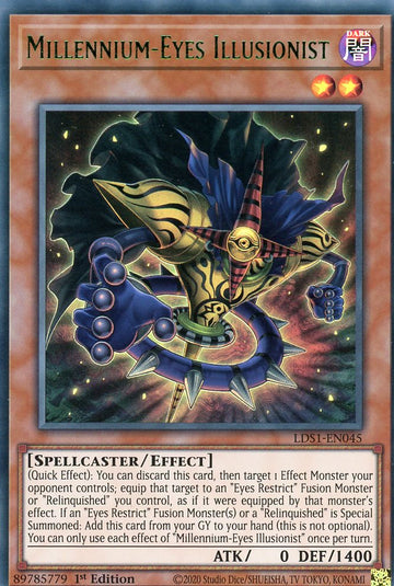 LDS1-EN045 - Millennium-Eyes Illusionist (Green) - Ultra Rare - Legendary Duelists: Season 1