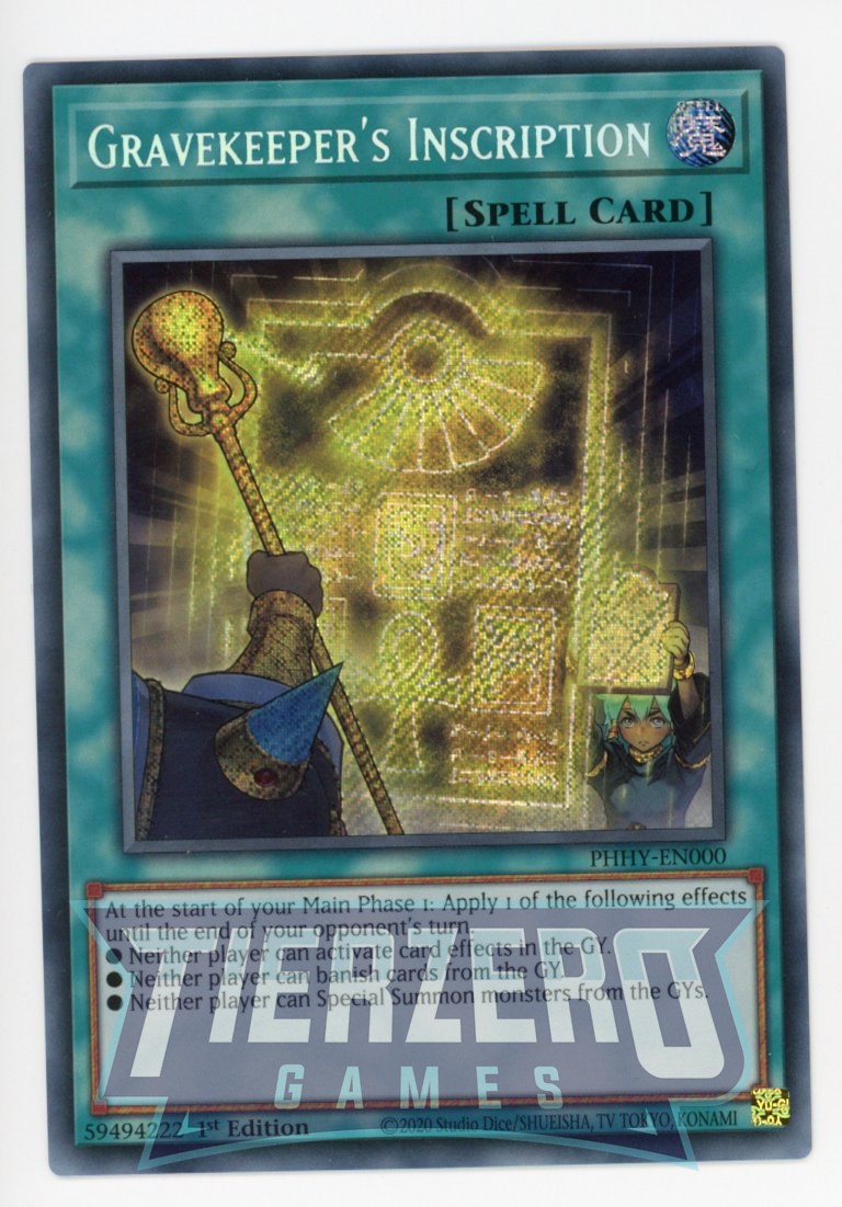 PHHY-EN000 - Gravekeeper's Inscription - Secret Rare - Normal Spell - Photon Hypernova