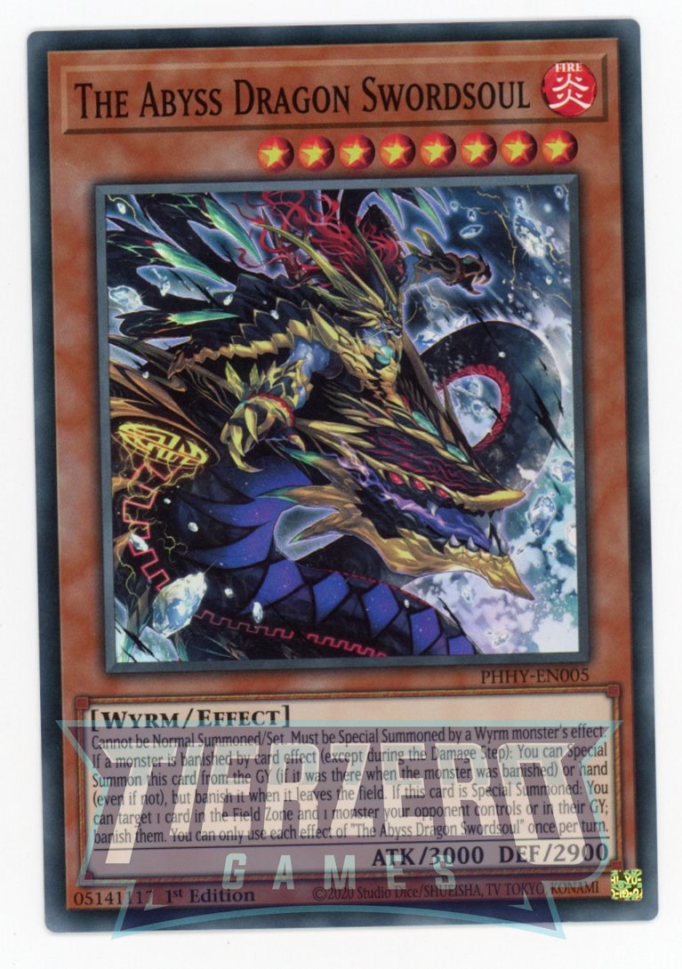 PHHY-EN005 - The Abyss Dragon Swordsoul - Super Rare - Effect Monster - Photon Hypernova