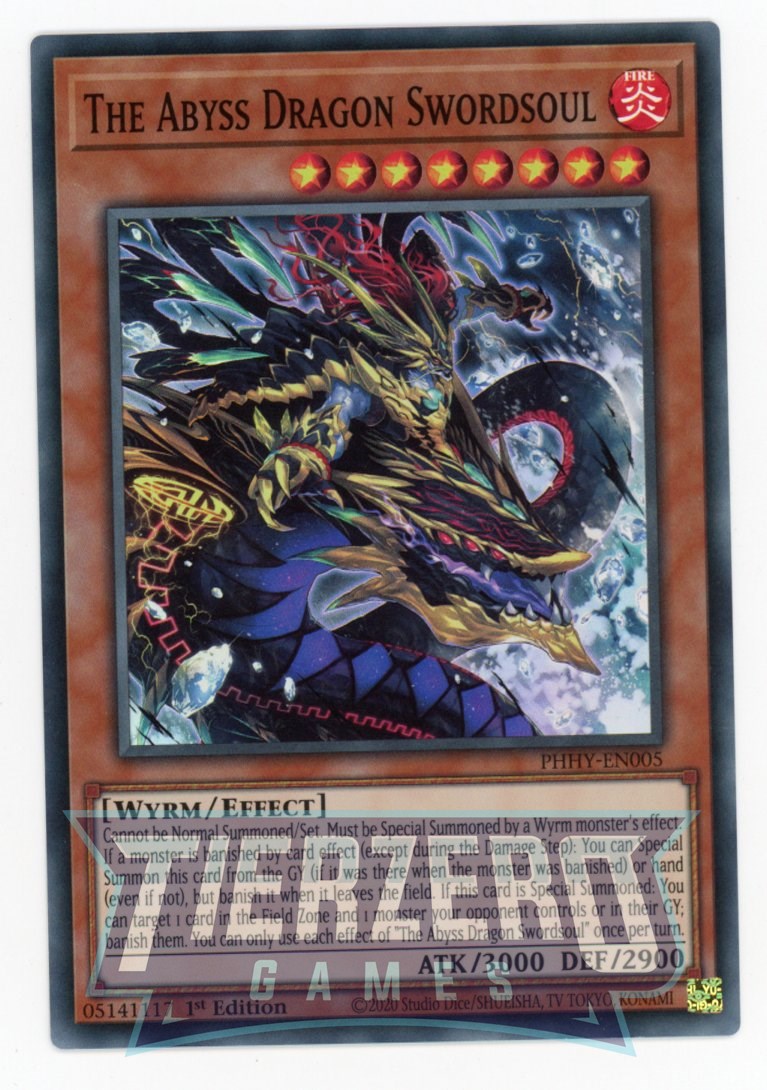 PHHY-EN005 - The Abyss Dragon Swordsoul - Super Rare