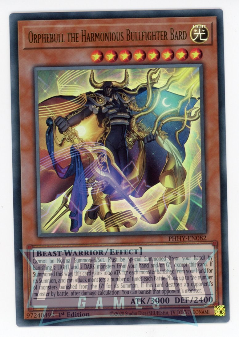 PHHY-EN082 - Orphebull the Harmonious Bullfighter Bard - Ultra Rare - Effect Monster - Photon Hypernova