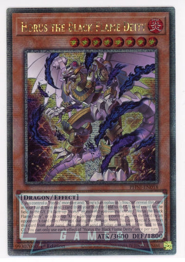PHNI-EN018 - Horus the Black Flame Deity - Quarter Century Secret Rare - Phantom Nightmare