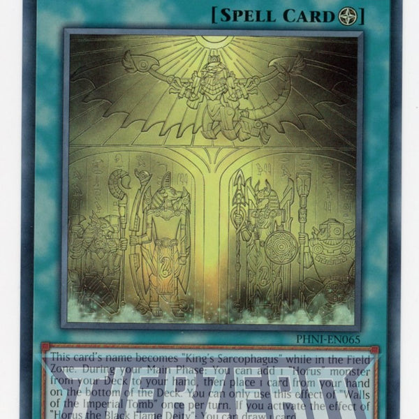 ghost rare god cards PHNI-EN065 - Walls of the Imperial Tomb - Super Rare - Field Spell