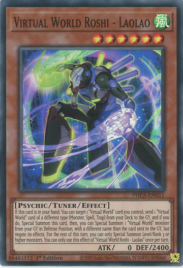 PHRA-EN011 - Virtual World Roshi - Laolao - Super Rare - Phantom Rage