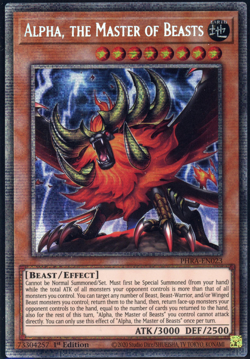 PHRA-EN023 - Alpha the Master of Beasts - Starlight Rare - Effect Monster - Phantom Rage