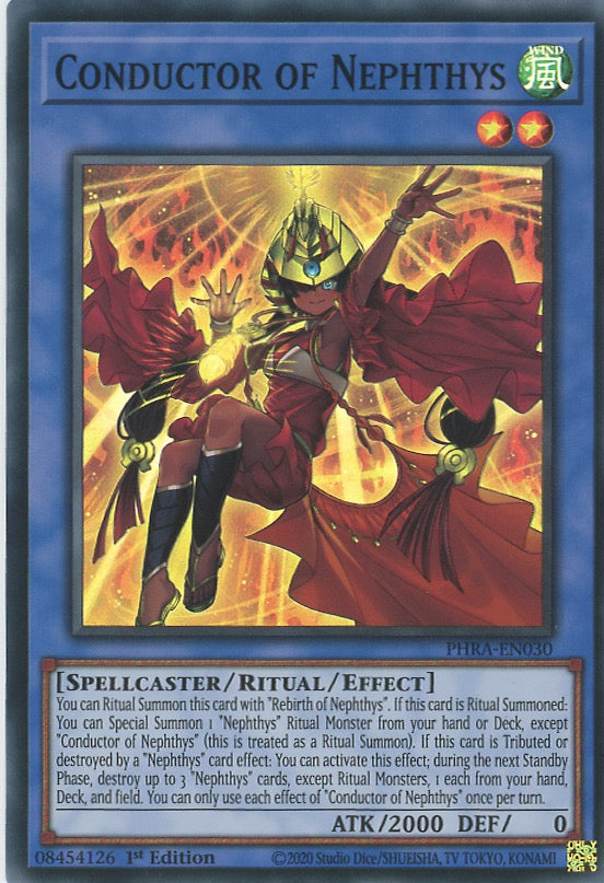 PHRA-EN030 - Conductor of Nephthys - Super Rare - Effect Ritual Monster - Phantom Rage