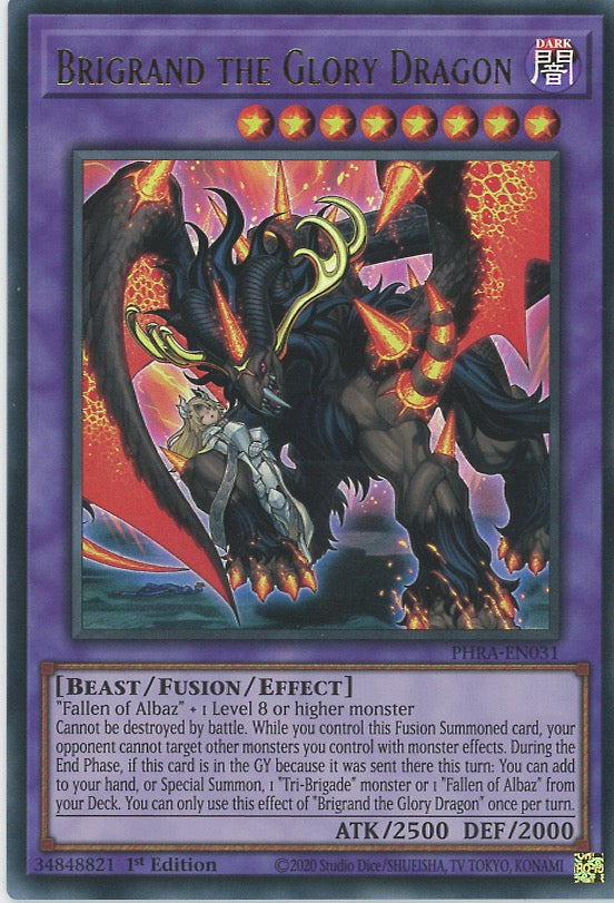 PHRA-EN031 - Brigrand the Glory Dragon - Ultra Rare - Effect Fusion Monster - Phantom Rage