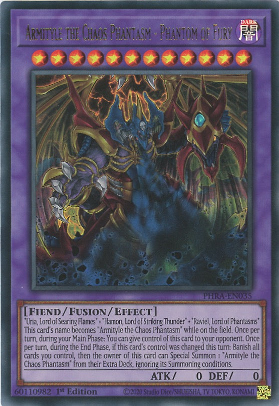 PHRA-EN035 - Armityle the Chaos Phantasm - Phantom of Fury - Ultra Rare - Effect Fusion Monster - Phantom Rage