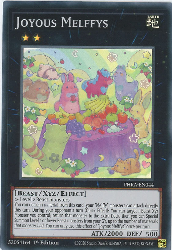 PHRA-EN044 - Joyous Melffys - Super Rare - Effect Xyz Monster - Phantom Rage