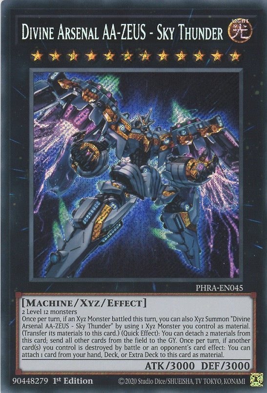 PHRA-EN045 - Divine Arsenal AA-ZEUS - Sky Thunder - Secret Rare - Effect Xyz Monster - Phantom Rage