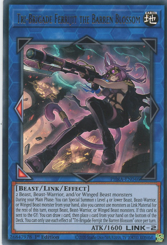 PHRA-EN046 - Tri-Brigade Ferrijit the Barren Blossom - Ultra Rare - Effect Link Monster - Phantom Rage