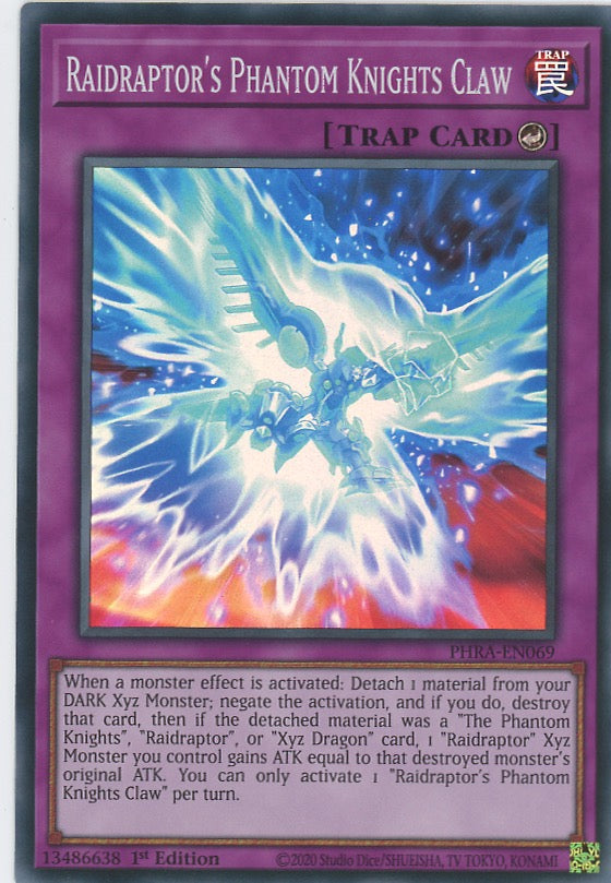 PHRA-EN069 - Raidraptor's Phantom Knights Claw - Super Rare - Counter Trap - Phantom Rage