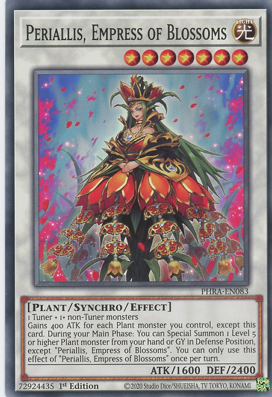 PHRA-EN083 - Periallis, Empress of Blossoms - Common - Effect Synchro Monster - Phantom Rage