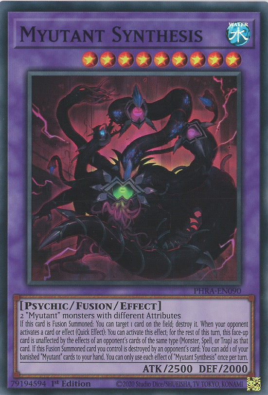 PHRA-EN090 - Myutant Synthesis - Super Rare - Effect Fusion Monster - Phantom Rage