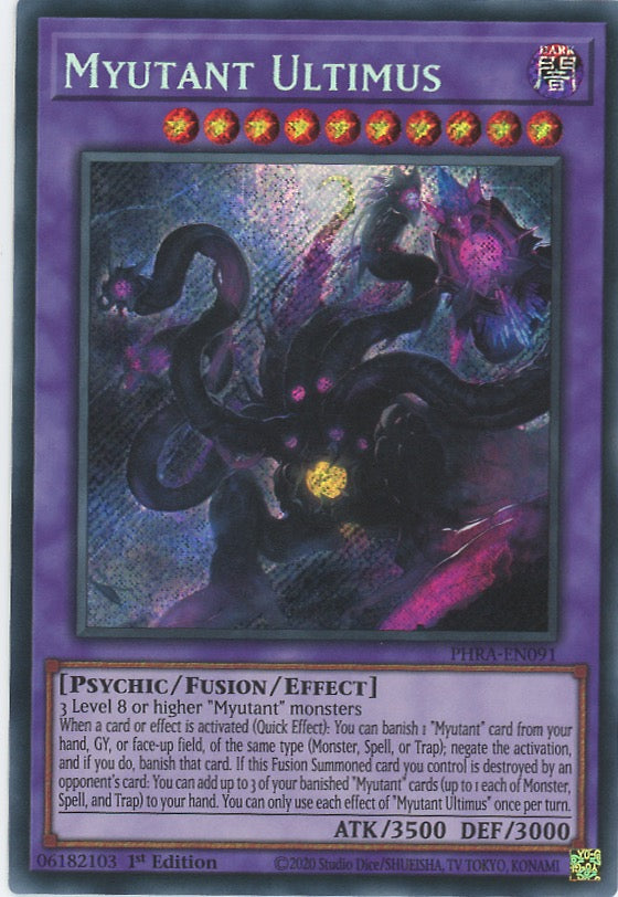 PHRA-EN091 - Myutant Ultimus - Secret Rare - Effect Fusion Monster - Phantom Rage