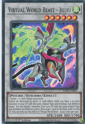 PHRA-EN097 - Virtual World Beast - Jiujiu - Super Rare - Phantom Rage