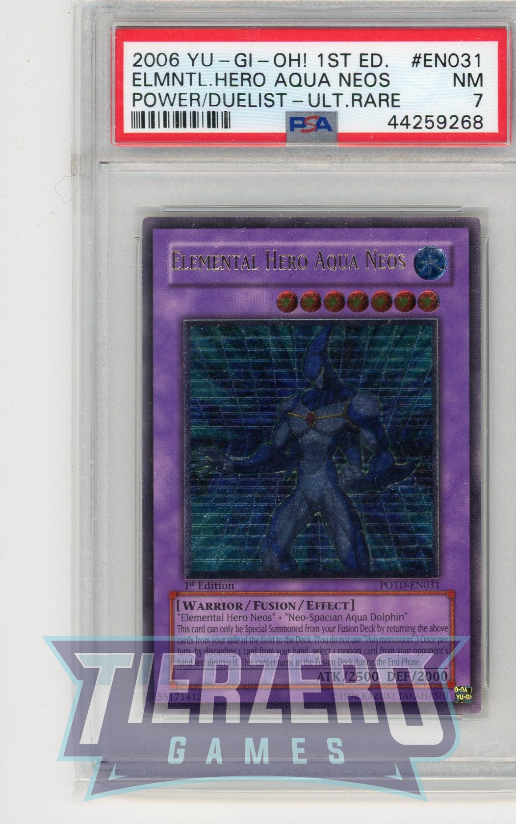 POTD-EN031 - Elemental Hero Aqua Neos - Ultimate Rare - PSA 7 - 1st Edition