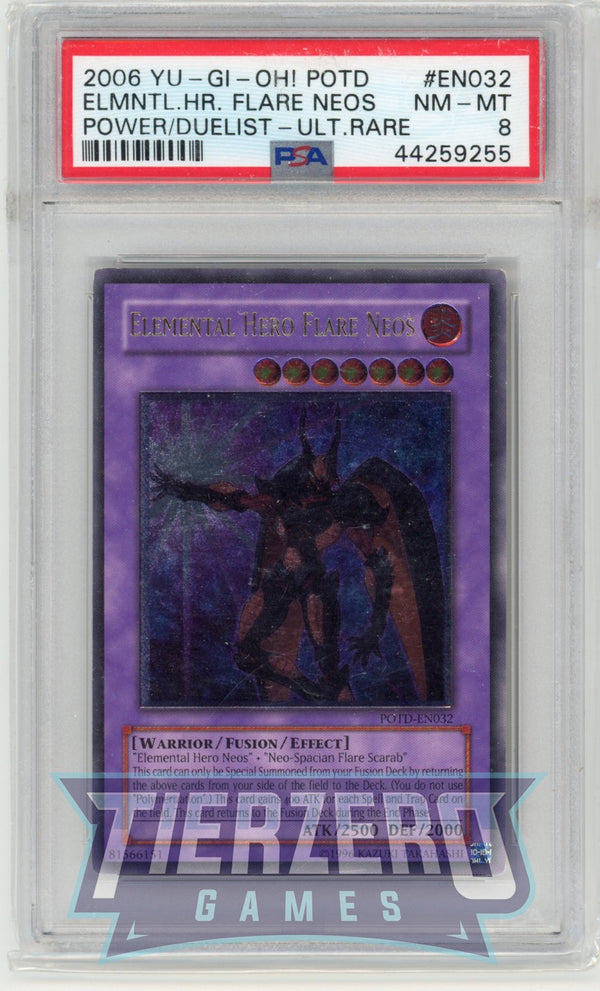 POTD-EN032 - Elemental Hero Flare Neos - Ultimate Rare - PSA 8