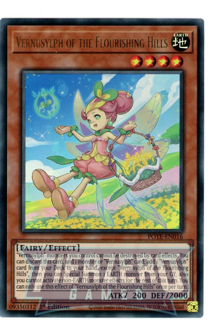 POTE-EN016 - Vernusylph of the Flourishing Hills - Ultra Rare - Effect Monster - Power of the Elements