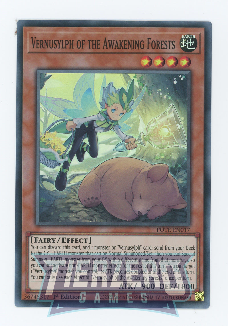 POTE-EN017 - Vernusylph of the Awakening Forests - Super Rare - Effect Monster - Power of the Elements