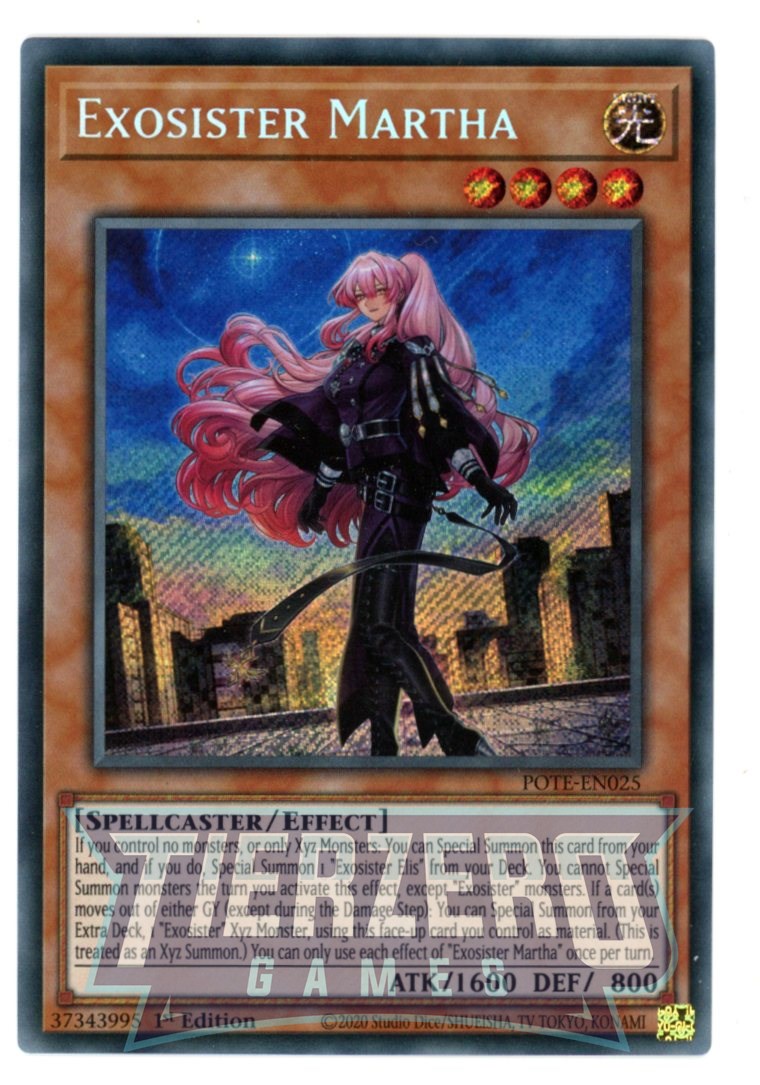 POTE-EN025 - Exosister Martha - Secret Rare - Effect Monster - Power of the Elements