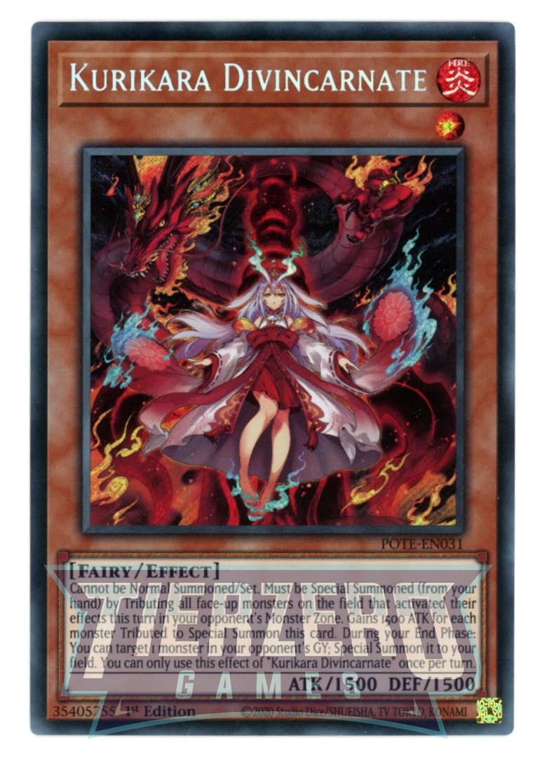 POTE-EN031 - Kurikara Divincarnate - Secret Rare - Effect Monster - Power of the Elements