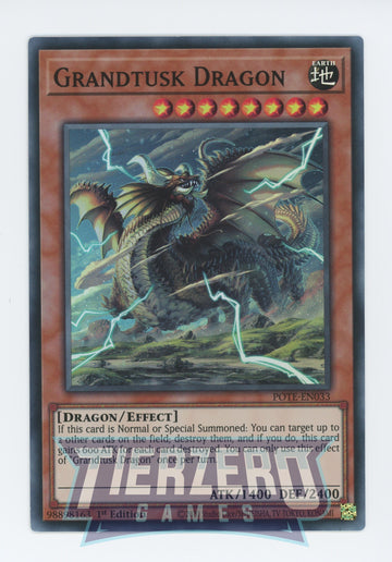 POTE-EN033 - Grandtusk Dragon - Super Rare - Power of the Elements